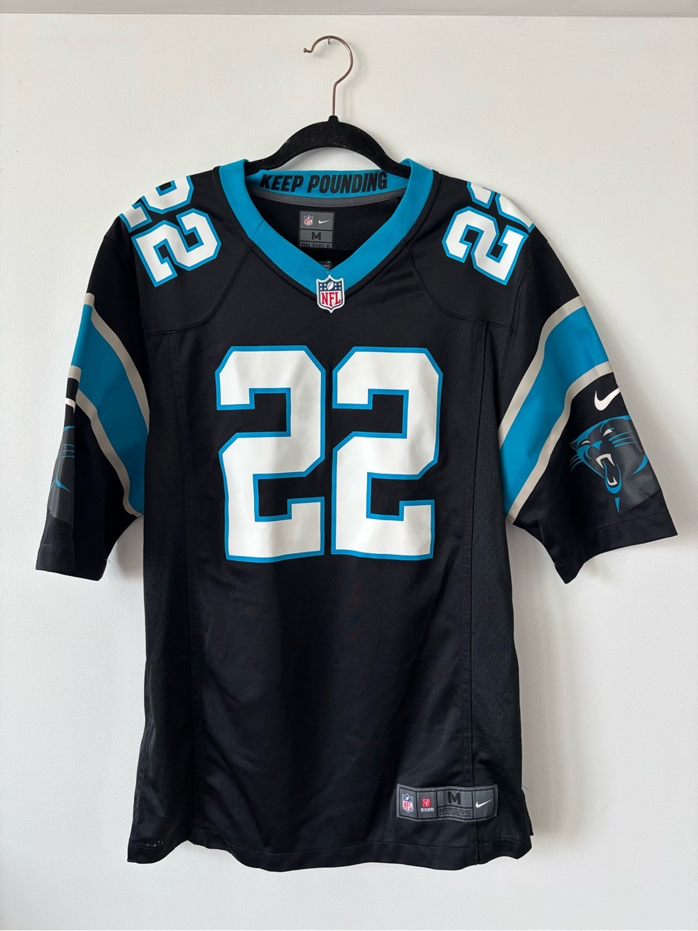 Men’s NFL Carolina Panthers McCaffrey 22 Jersey